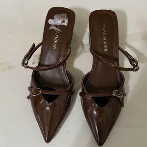 Marc Fisher Chocolate Patent Heels